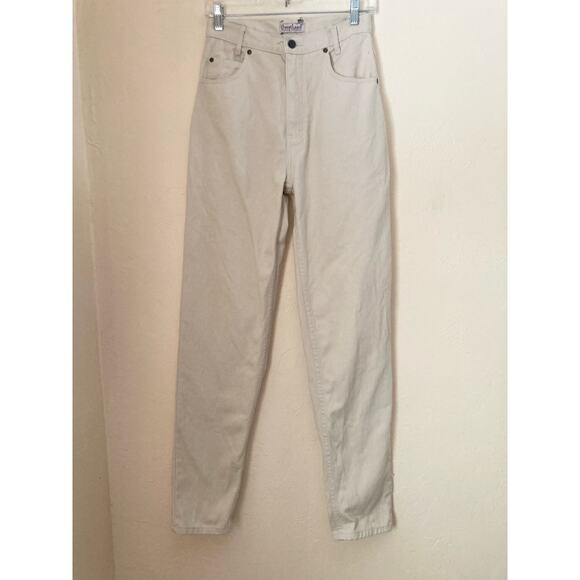 VTG Great Land Trading Company Women's Jeans Beige Size 6A Tall High Waisted - Picture 2 of 6